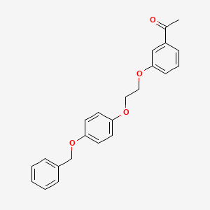 molecular formula C23H22O4 B1288131 1-(3-{2-[4-(Benzyloxy)phenoxy]ethoxy}phenyl)-1-ethanone CAS No. 937601-88-2