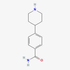 molecular formula C12H16N2O B1288149 4-(Piperidin-4-yl)benzamide CAS No. 886362-49-8