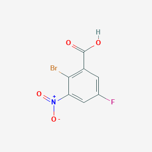 molecular formula C7H3BrFNO4 B1288153 2-Bromo-5-fluoro-3-nitrobenzoic acid CAS No. 1055331-73-1