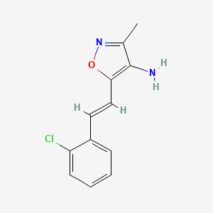 5-[(E)-2-(2-chlorophenyl)ethenyl]-3-methyl-1,2-oxazol-4-amine