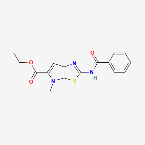 Ethyl 2-(benzoylamino)-4-methyl-4H-pyrrolo(3,2-d)(1,3)thiazole-5-carboxylate