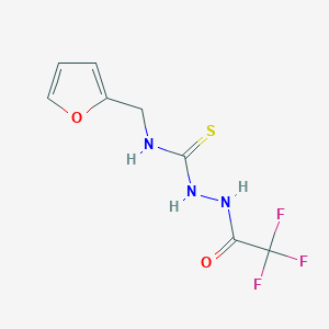 molecular formula C8H8F3N3O2S B12881647 N-(Furan-2-ylmethyl)-2-(2,2,2-trifluoroacetyl)hydrazinecarbothioamide 