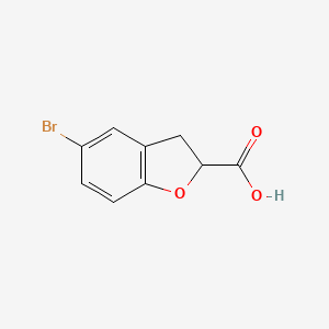molecular formula C9H7BrO3 B1288172 5-溴-2,3-二氢苯并呋喃-2-羧酸 CAS No. 885069-03-4