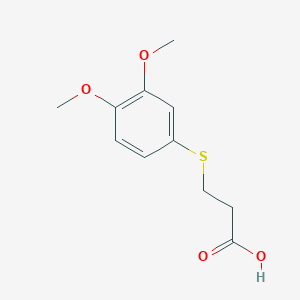 B1288191 3-[(3,4-Dimethoxyphenyl)sulfanyl]propanoic acid CAS No. 60169-56-4