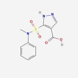 1H-Pyrazole-4-carboxylic acid, 3-((methylphenylamino)sulfonyl)-