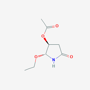 (2R,3S)-2-Ethoxy-5-oxopyrrolidin-3-yl acetate