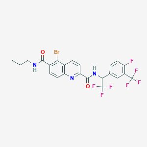 5-Bromo-N6-propyl-N2-(2,2,2-trifluoro-1-(4-fluoro-3-(trifluoromethyl)phenyl)ethyl)quinoline-2,6-dicarboxamide