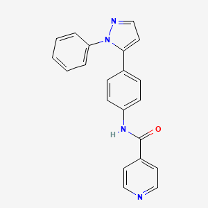 N-[4-(1-Phenyl-1H-pyrazol-5-yl)phenyl]pyridine-4-carboxamide