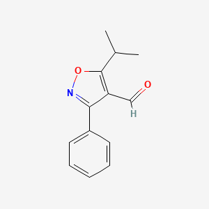 3-Phenyl-5-(propan-2-yl)-1,2-oxazole-4-carbaldehyde