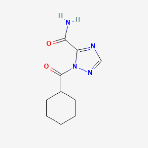 1-(Cyclohexanecarbonyl)-1H-1,2,4-triazole-5-carboxamide