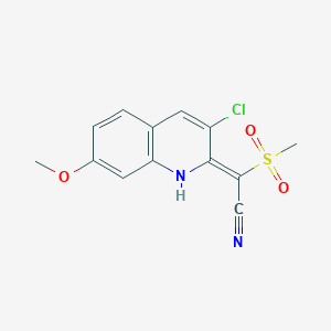 2-(3-Chloro-7-methoxyquinolin-2(1H)-ylidene)-2-(methylsulfonyl)acetonitrile