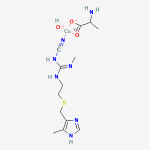 (L-Alaninato-O,O')[N-cyano-N'-[2-[[(5-methyl-1H-imidazol-4-yl)methyl]thio]ethyl]-N''-methylguanidine-NN]hydroxy copper