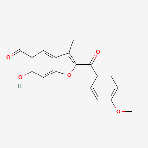 1-[6-Hydroxy-2-(4-methoxybenzoyl)-3-methyl-1-benzofuran-5-yl]ethan-1-one