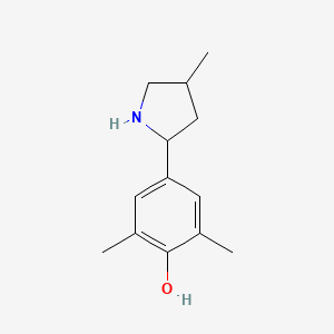 2,6-Dimethyl-4-(4-methylpyrrolidin-2-yl)phenol