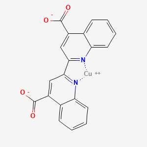 molecular formula C20H10CuN2O4 B12882322 copper;2-(4-carboxylatoquinolin-2-yl)quinoline-4-carboxylate 