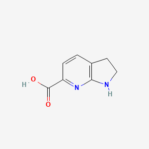 molecular formula C8H8N2O2 B12882336 2,3-Dihydro-1H-pyrrolo[2,3-b]pyridine-6-carboxylic acid 