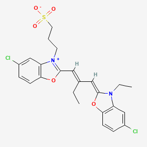 3-(5-Chloro-2-(2-((5-chloro-3-ethylbenzo[d]oxazol-2(3H)-ylidene)methyl)but-1-en-1-yl)benzo[d]oxazol-3-ium-3-yl)propane-1-sulfonate