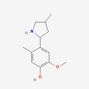 2-Methoxy-5-methyl-4-(4-methylpyrrolidin-2-yl)phenol