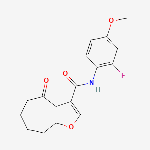 N-(2-Fluoro-4-methoxyphenyl)-4-oxo-5,6,7,8-tetrahydro-4H-cyclohepta[b]furan-3-carboxamide