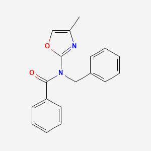 molecular formula C18H16N2O2 B12882677 N-Benzyl-N-(4-methyl-1,3-oxazol-2-yl)benzamide CAS No. 57068-52-7