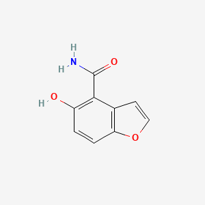 molecular formula C9H7NO3 B12882850 5-Hydroxybenzofuran-4-carbimidic acid 