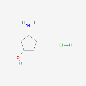 molecular formula C5H12ClNO B1288296 3-Aminocyclopentanol hydrochloride CAS No. 1184919-69-4
