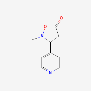 molecular formula C9H10N2O2 B12882974 2-Methyl-3-(pyridin-4-yl)-1,2-oxazolidin-5-one CAS No. 62230-16-4