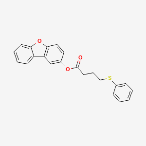 Dibenzofuran-2-yl 4-phenylsulfanylbutanoate