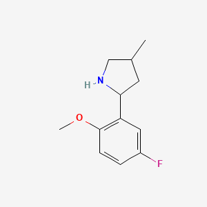 2-(5-Fluoro-2-methoxyphenyl)-4-methylpyrrolidine