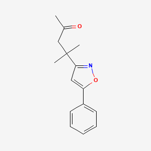 4-Methyl-4-(5-phenyl-1,2-oxazol-3-yl)pentan-2-one