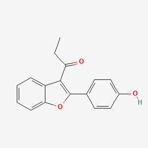 1-[2-(4-Hydroxyphenyl)-1-benzofuran-3-yl]propan-1-one