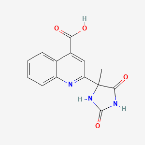 2-(4-Methyl-2,5-dioxoimidazolidin-4-yl)quinoline-4-carboxylic acid