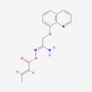 N-(But-2-enoyloxy)-2-(quinolin-8-yloxy)acetimidamide