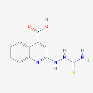 molecular formula C11H10N4O2S B12883148 2-(2-Carbamothioylhydrazinyl)quinoline-4-carboxylic acid CAS No. 100857-78-1