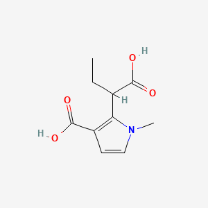 molecular formula C10H13NO4 B12883173 alpha-Ethyl 3-carboxy-1-methyl-1H-pyrrole-2-acetate CAS No. 94133-60-5