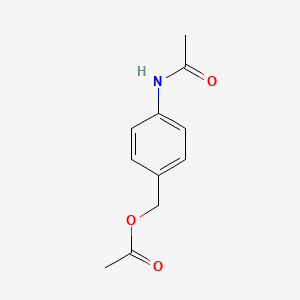molecular formula C11H13NO3 B1288323 Acetic acid 4-acetylamino-benzyl ester 