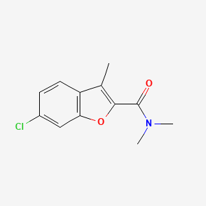 molecular formula C12H12ClNO2 B12883233 2-Benzofurancarboxamide, 6-chloro-N,N,3-trimethyl- CAS No. 81718-70-9