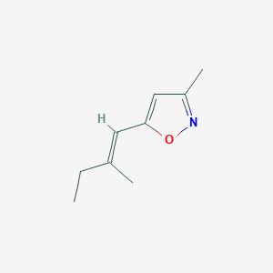 molecular formula C9H13NO B12883271 (E)-3-Methyl-5-(2-methylbut-1-en-1-yl)isoxazole 