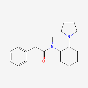 molecular formula C19H28N2O B12883304 N-Methyl-2-phenyl-N-(2-(pyrrolidin-1-yl)cyclohexyl)acetamide CAS No. 142325-40-4