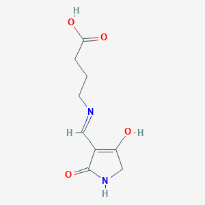 molecular formula C9H12N2O4 B12883410 4-(((2,4-Dioxopyrrolidin-3-ylidene)methyl)amino)butanoic acid 