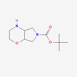 molecular formula C11H20N2O3 B1288350 Tert-butyl octahydropyrrolo[3,4-b]morpholine-6-carboxylate CAS No. 138027-02-8