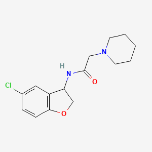 N-(5-Chloro-2,3-dihydro-1-benzofuran-3-yl)-2-(piperidin-1-yl)acetamide