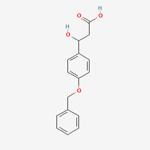 molecular formula C16H16O4 B1288361 3-[4-(Benzyloxy)phenyl]-3-hydroxypropanoic acid 