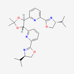 (4R,4'R)-2,2'-(6,6'-((4S,5S)-2,2-Dimethyl-1,3-dioxolane-4,5-diyl)bis(pyridine-6,2-diyl))bis(4-isopropyl-4,5-dihydrooxazole)