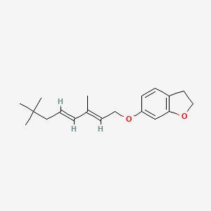 molecular formula C19H26O2 B12883675 6-((3,7,7-Trimethylocta-2,4-dien-1-yl)oxy)-2,3-dihydrobenzofuran 