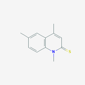 molecular formula C12H13NS B12883677 1,4,6-Trimethylquinoline-2(1H)-thione CAS No. 53761-61-8