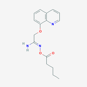 N-(Pentanoyloxy)-2-(quinolin-8-yloxy)acetimidamide