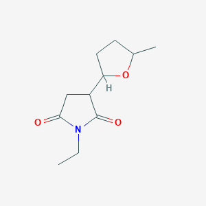 1-Ethyl-3-(5-methyltetrahydrofuran-2-yl)pyrrolidine-2,5-dione