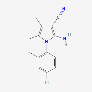 2-Amino-1-(4-chloro-2-methylphenyl)-4,5-dimethyl-1H-pyrrole-3-carbonitrile