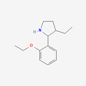 molecular formula C14H21NO B12883873 2-(2-Ethoxyphenyl)-3-ethylpyrrolidine 